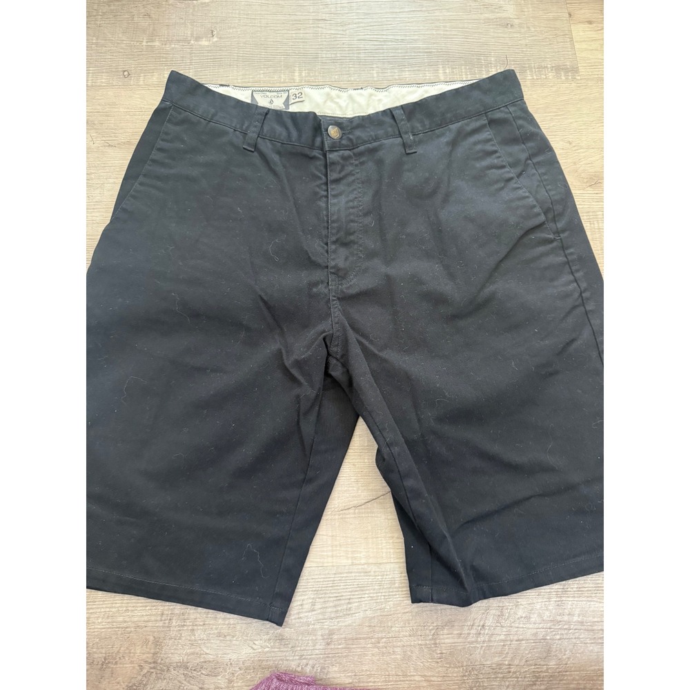 Volcom Frickin Modern Stretch Chino Shorts‎ Black Size 32 Skate Casual